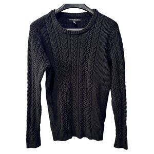 21 Men‎ size medium black cable knit sweater